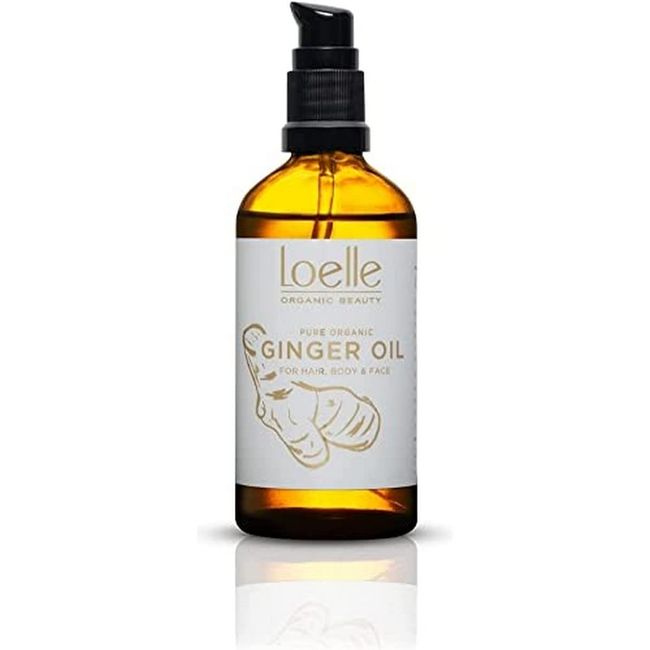 Loelle - Organic Ginger Oil - Healing, Organic, Spicy and Energising moisturiser for Relieving Muscle Pain - Moisturising and Restorative Massage Oil (100ml)