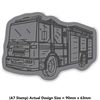 'Fire Engine' Rubber Stamp - Unmounted Design for Crafting & Scrapbooking, A7 (RS00035798)