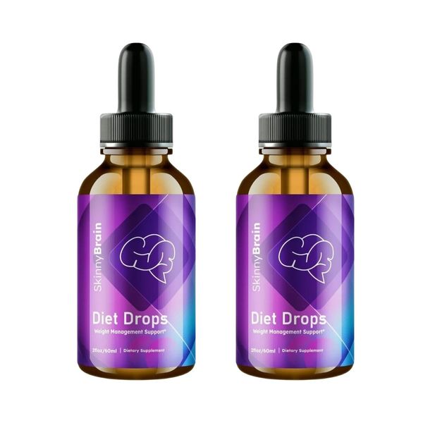 (2 Pack) Skinny Brain Diet Drops - Liquid Drops for Weight Management & Support
