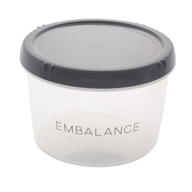 Wilmax T12189 Embalance Round Container, M, 16.9 fl oz (500 ml), Gray