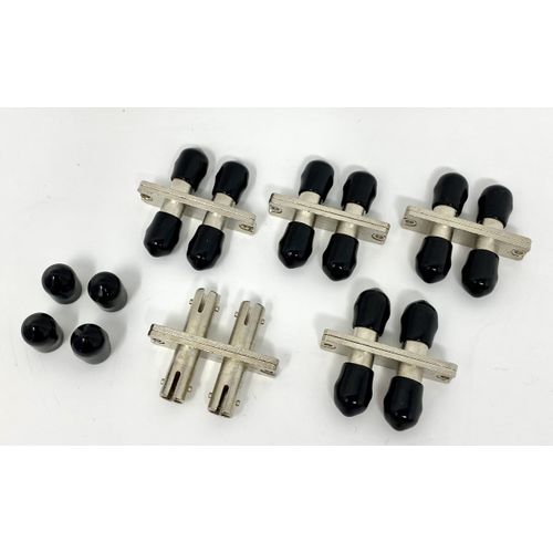 RiteAV Fiber Optic Adapter ST to ST Multimode or Singlemode Duplex Coupler (5 Pack)