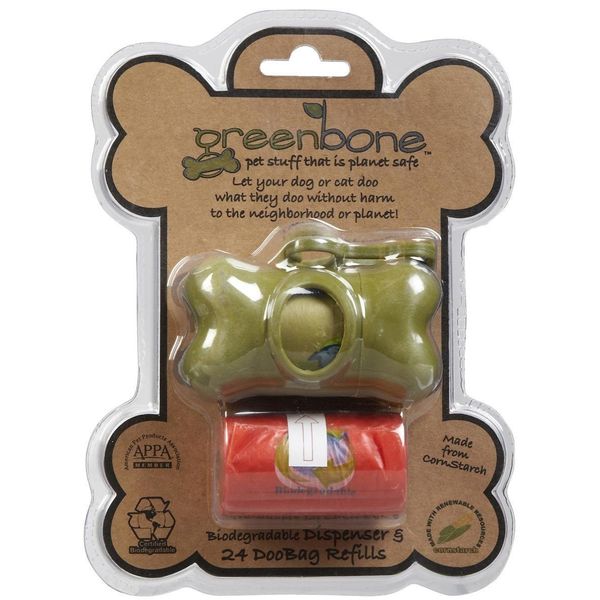 Greenbone Biodegradable Waste Bag Dispenser with 24 Bags