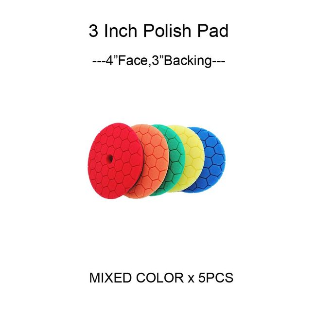 SPTA 5inch 5pcs Mix Color Car Polishing Pads Car Spong Buffing