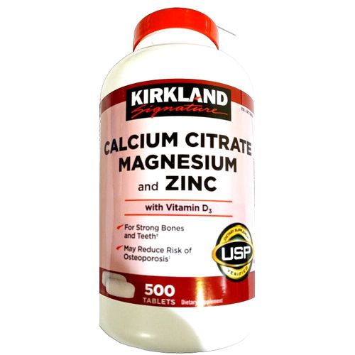 Kirkland Signature Calcium Citrate + Magnesium + Zinc + D3 500 Tabs EXP 08/2026