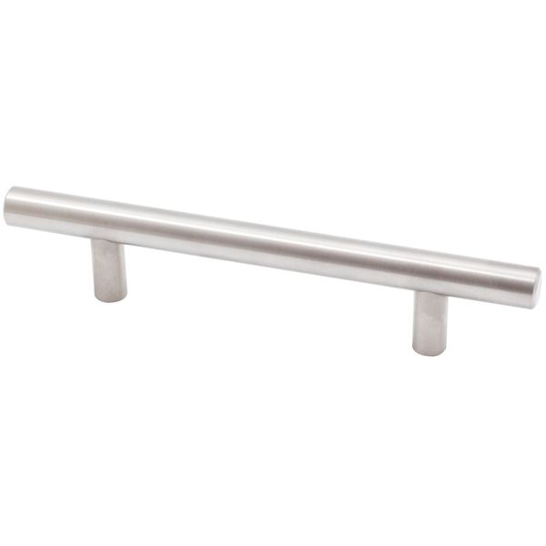 Bar Cabinet Pull, 96 Millimeters, 156mm Overall Length, Satin Stainless Steel by