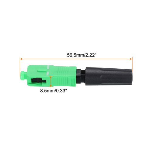 MECCANIXITY SC/APC Fiber Optic Quick Connector, Single Mode Straight SC Fiber Optic Fast Connectors Adapter for CATV Network, Pack of 4