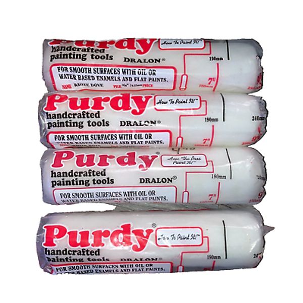 Purdy 9" Dralon 3/8" Nap Paint Roller Cover-All Paints Made In USA (4 pack)