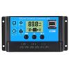 30A Solar Charge Controller 12V/ 24V Solar Panel Charge Controller Intelligent Regulator with 5V Dual USB Port Display Adjustable Parameter LCD Display and Timer Setting ON/Off Hours (1) (2pcs)
