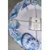 WIND & WATER Coastal Collection Set 4 Seashells/Starfish Melamine 11" Plates NWT