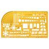 LIANXUE K Resin Flow Chart Symbol Drafting Template Ruler Stencil Measuring Tool Student