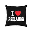 I Love Redlands Throw Pillow