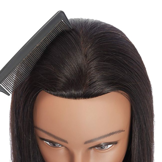 traininghead 26-28 salon mannequin head hair styling training head  manikin cosmetology doll head synthetic fiber hair hairdressing training  model with free clamp (colorful) 