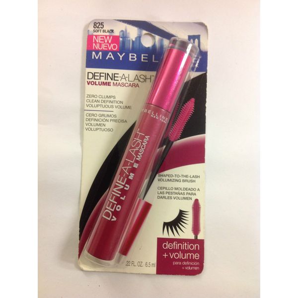 Maybelline Define-A-Lash Volume Mascara Soft Black #825 NEW.