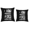 I EAT BURPEES FOR BREAKFAST Funny Workout Slogan Throw Pillow