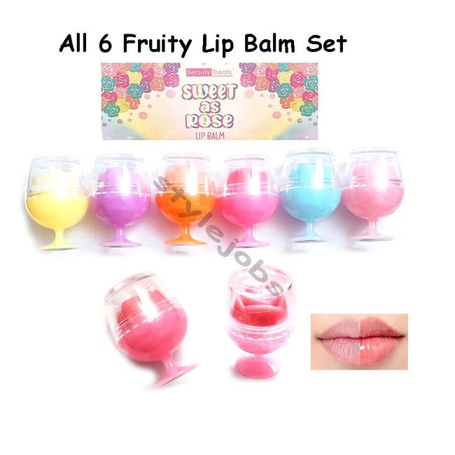 Beauty Treats Sweet As Rose Fruity Moisturize Lip Balm 6 PCS Set