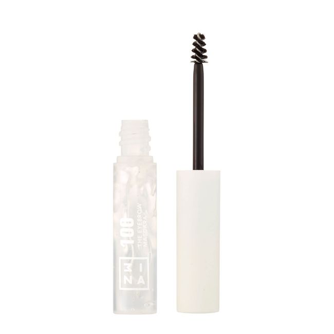 3INA MAKEUP - Vegan - Cruelty Free - The Eyebrow Mascara 100 - Transparent - Voluminizing - Fixes & Controls Brows -Non Sticky Gel Formula - Dense & Fuller Brows - Multiplier Effect - Good Adhesion