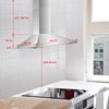 30inch Stainless Steel Wall Mount Range Hood 450CFM Kitchen 3-Speed Vent Button