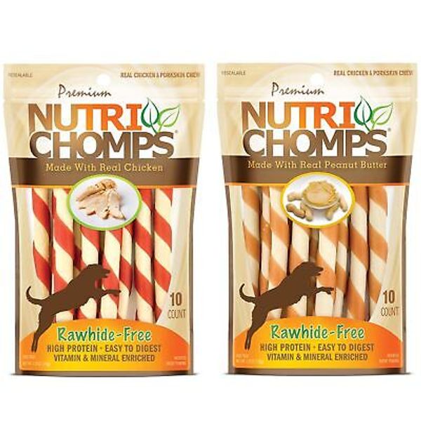 NutriChomps Dog Chews 5-inch Twists, Easy to Digest, Rawhide-Free Dog Treats,...