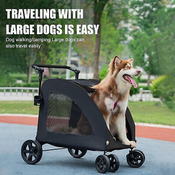 Foldable XX-Large Dog Pet Mobile Stroller Pram Carriage Jogger Holds up to 220lb