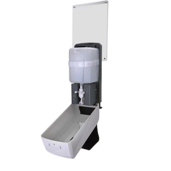 ZEP Hand Sanitizer Dispenser With Floor Stand With Drip Tray Metal Touch 2500PL