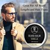 Striking Viking Vanilla Beard Balm - Styles, Strengthens & Softens Beards and Mustaches - Natural Beard Conditioner Wax with Organic Shea Butter, Tea Tree, Argan & Jojoba Oils and Vanilla Scent