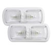 2 PACK RV 12v interior light w/switch Clear DOUBLE DOME Camper Trailer RV