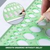 Circle Stencil Template for Drawing, Plastic Circles Geometric Stencils Measuring Templates Rulers Tool for Drafting Crafts Reusable