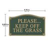 Please Keep Off The Grass Lawn/Wall Statement Sign