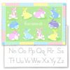 Personalized Easter Bunnies Placemat for Kids, Easter Bun Table Mat, Easter Gift