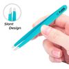 Fleek Eyebrow Tweezers Professional Best Stainless Steel Precision Tweezers Slanted Tweezers for Facial Hair Women & Men (Greenish Blue)