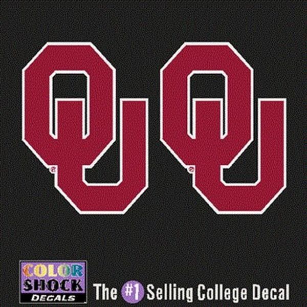 Oklahoma Sooners Decal - Small OU Logo - 2 Decals