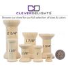 CleverDelights 2 3/4" x 1 1/4" Wood Spools - 25 Pack - Empty Craft Spools