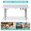 4ft Plastic Folding Table 3 Option Adjustable Height Table for Camping Party