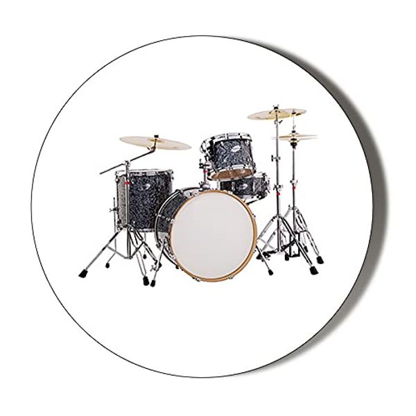 PEARL GREY DRUM KIT 77mm Handbag or Pocket Make Up Novelty Mirror