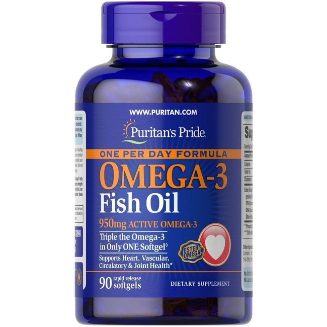 One Per Day Omega-3 Fish Oil 1360 mg (950 mg Active Omega-3)-90 Softgels