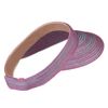 UPF 40+ Multi Colored Poly Braid Sun Visor - Fuchsia OSFM