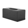 Akozon Bamboo Wood Rectangular Tissue Box - Matte Black (Black)