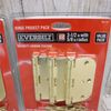 6 Pc- Everbilt 3-1/2 in. Security Door Hinge 5/8 in. Radius, Bright Brass Finish