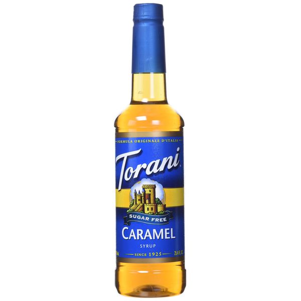 Torani Sugar Free Syrup, Caramel, 25.4 Ounce (Pack of 1)