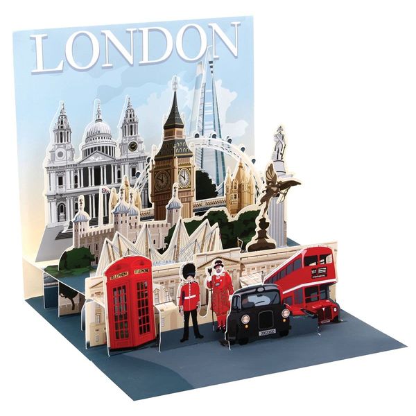 Pop Up 3D London PopShot Städtekarte Geburtstag Grußkarte Tourist Highlights 13x13cm