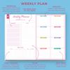 Clever Fox Weekly Desk Planner – Desktop Weekly To Do List Notepad & Planning Pad for Boosting Productivity, 50 Tear Off Weekly Journal Sheets, Size: 8.5" x 11" – Pink