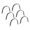 6Pcs 6" Cable Clamp U Shape Stainless Steel Rubber Cushioned Pipe Strap