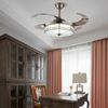 42'' Ceiling Fan with Light 36W Retractable LED Fan Lamp with Remote Control