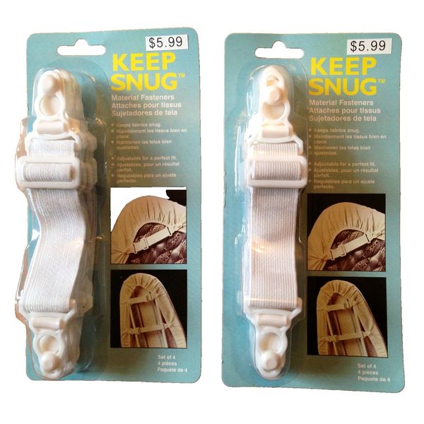 8 BED SHEET GRIPPERS FASTENERS HOLDERS STRAPS ELASTIC - NEW