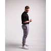 ATHLETIC AESTHETICS Unisex Jogging Bottoms Made of 100% Organic Cotton - High Quality Sports Trousers with 470 GSM - Made in Portugal - For Men and Women - Minimalist Design, purple