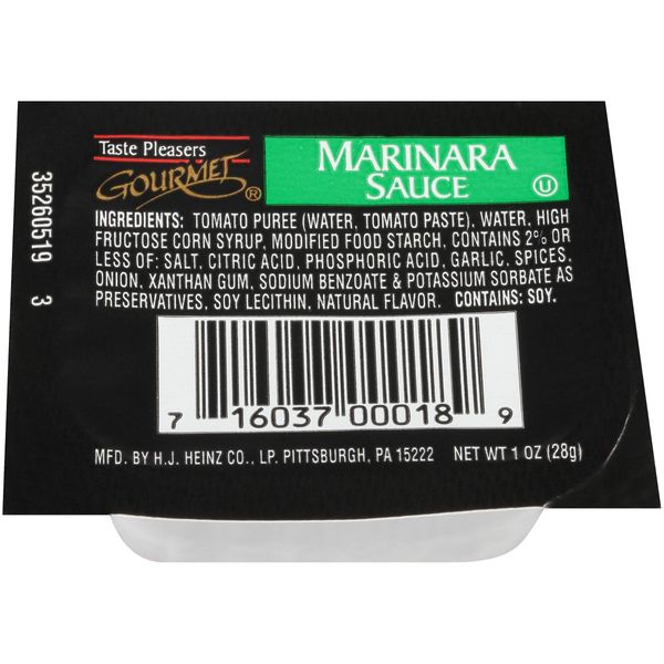 Taste Pleasers Gourmet Marinara Sauce (1 oz Cups, Pack of 100)