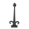 4 Black Wrought Iron Door Strap Hinge 15.5" L Rust Resistant Flush Mount