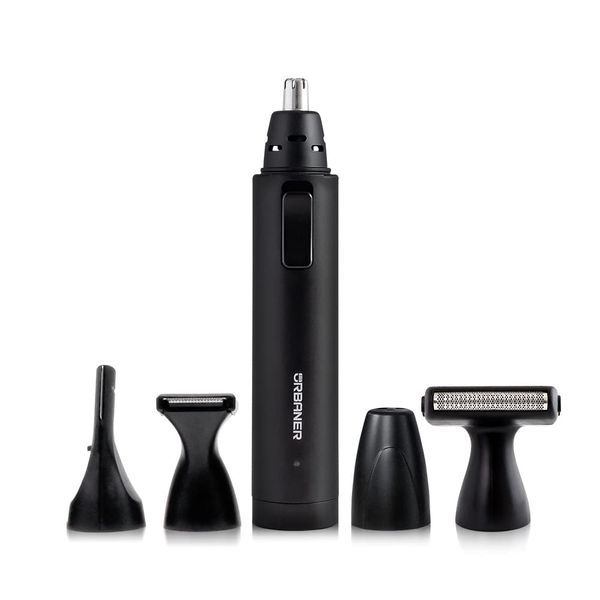 URBANER MB-990 Men's Shaver Trimmer with Nose Hair Cutter, Beard Trimmer, Eyebrow Shaver, Shaver, Electric Attachment, 4 in 1 Charging Stand, Clean Brush, Waterproof Shaver with IPX8 Waterproof