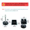 Sourcingmap Leveling Feet 40 x 40mm Square Insert Adjustable Leveler for Table 8 Sets