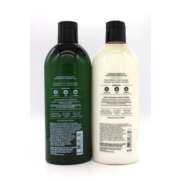 Eucalyptus & Spearmint, Moisturizing Shampoo & Conditioner Set, Bath and Body, 16 fl oz each